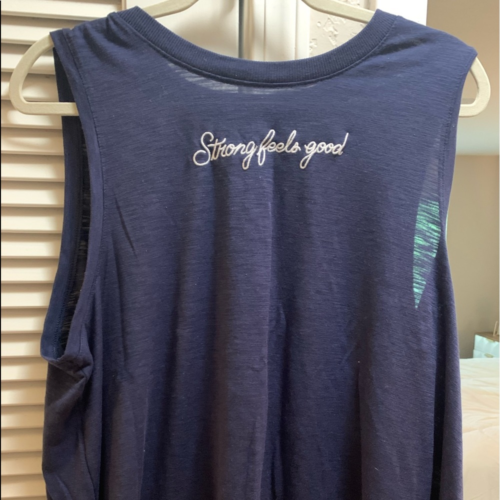 Navy blue muscle tank